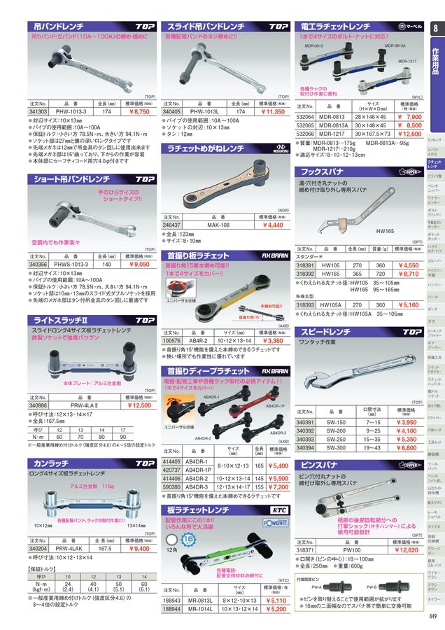 TOP 首振りラチェットコンビセット FRC-10000S ( FRC10000S